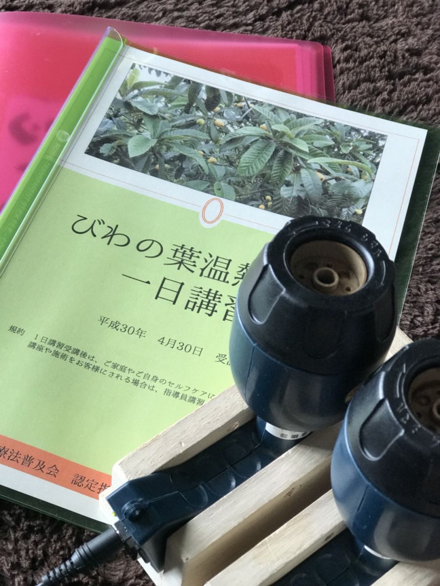 オンライン講座①ビワの葉温灸療法士（初級講座） -奈良のびわ温熱