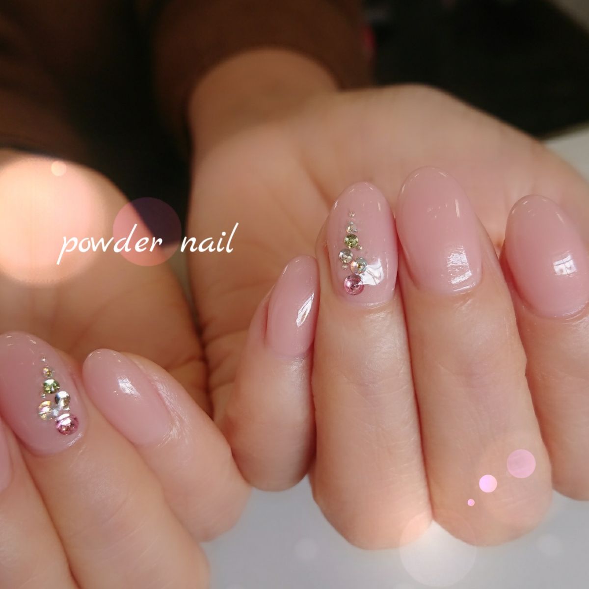 Handジェルネイル アート2本 Powder Nail