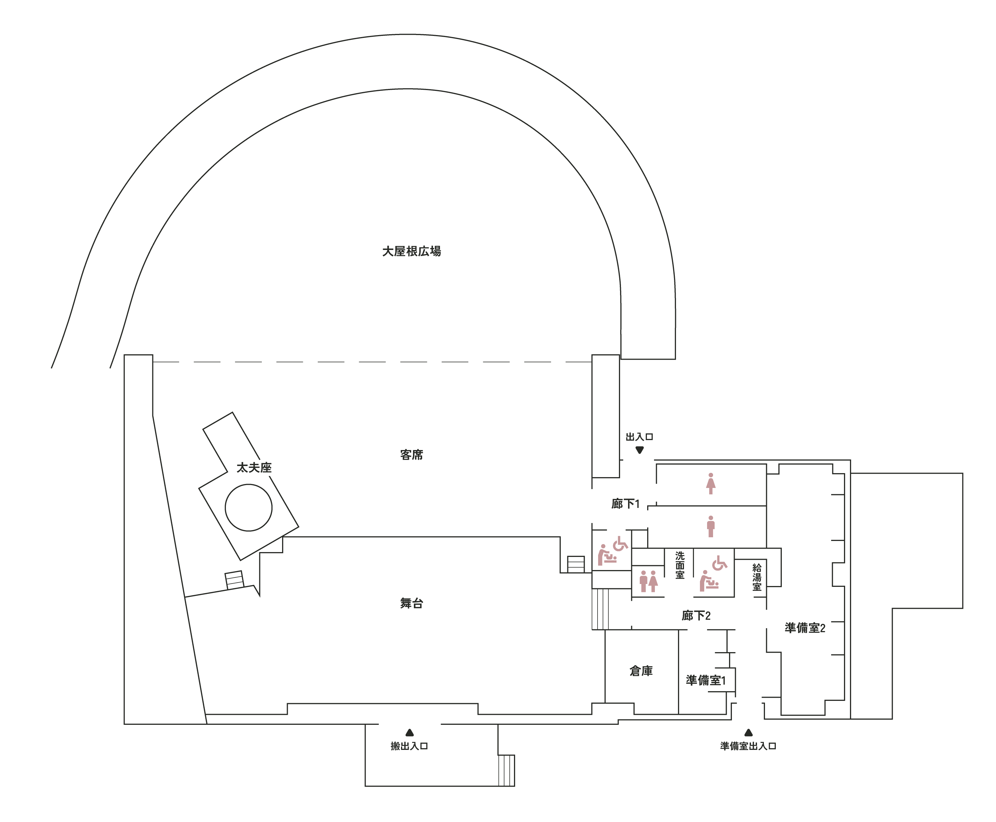 杜の舞台　見取図